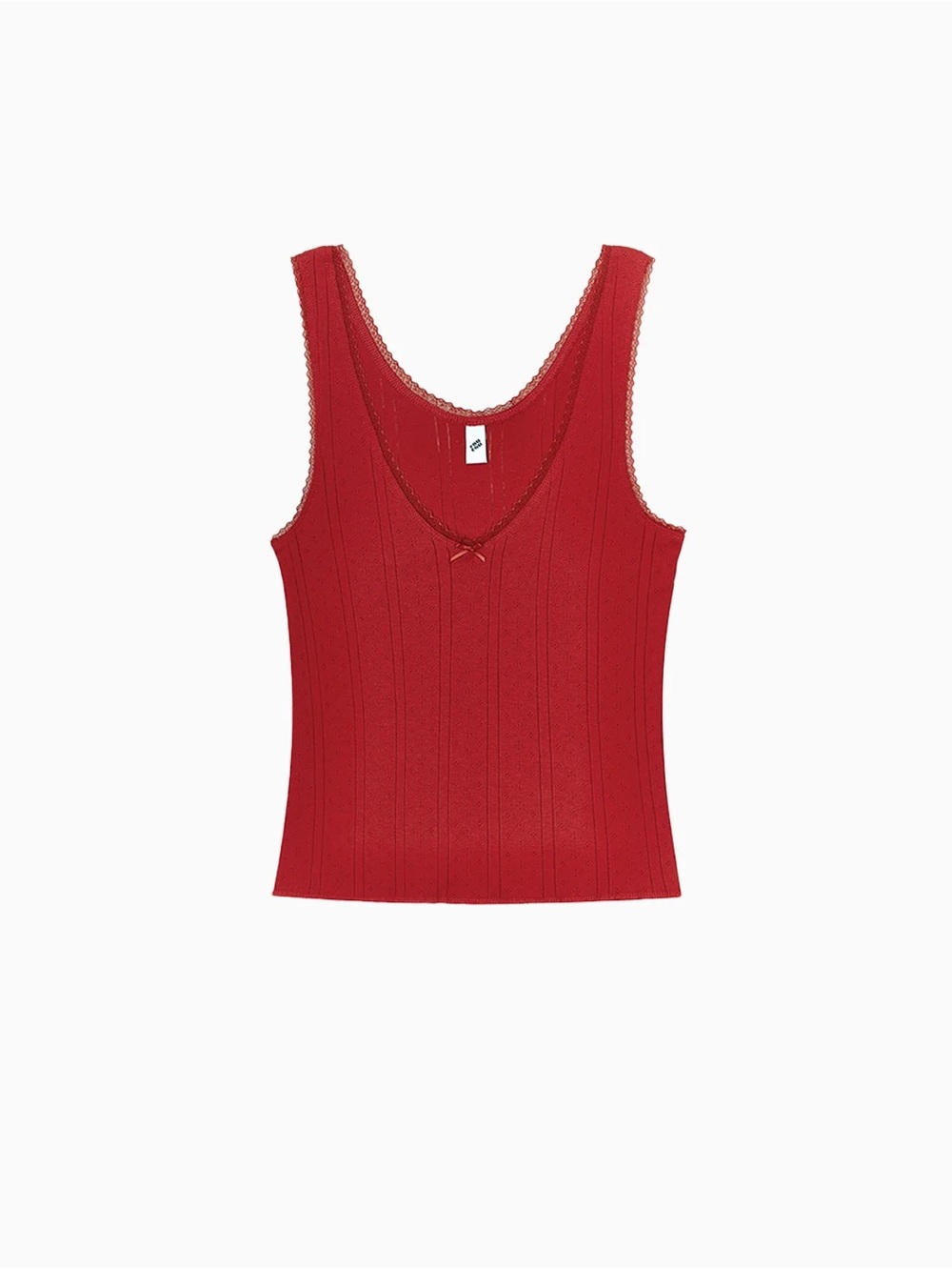 COUCOU INTIMATES The Scoop Tank in Red (Size XS)